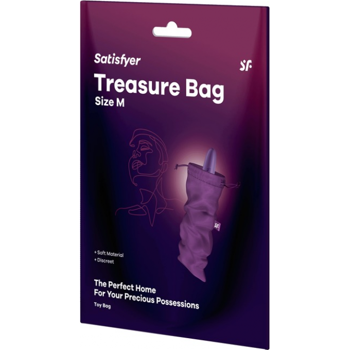 Мешочек SATISFYER TREASURE BAG для хранения игрушек XL, фиолетовый 4059952 Мешочек SATISFYER TREASURE BAG для хранения игрушек XL, фиолетовый 4059952
