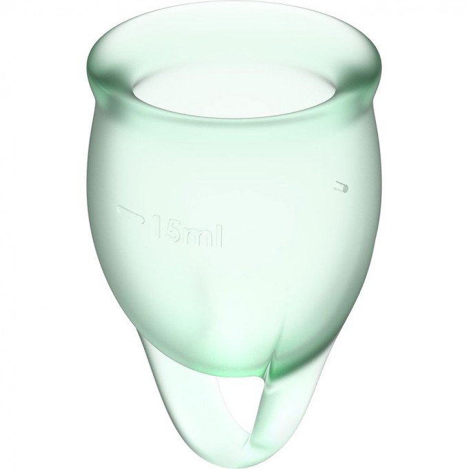 Набор менструальных чаш, 2шт SATISFYER FEEL CONFIDENT MENSTRUAL CUP LIGHT GREEN J1762-1 Набор менструальных чаш, 2шт SATISFYER FEEL CONFIDENT MENSTRUAL CUP LIGHT GREEN J1762-1