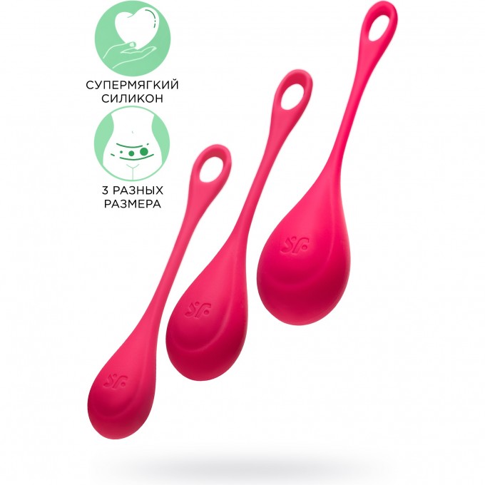 Набор вагинальных шариков SATISFYER YONI POWER красный J1517-2 Набор вагинальных шариков SATISFYER YONI POWER красный J1517-2