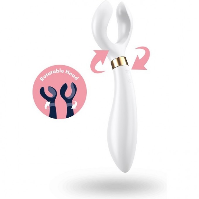 Ультрафункциональный вибромассажер SATISFYER PARTNER MULTIFUN 3 WHITE J2018-40-WHITE Ультрафункциональный вибромассажер SATISFYER PARTNER MULTIFUN 3 WHITE J2018-40-WHITE
